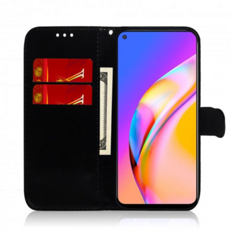 Flip Cover Oppo A94 5G Imiteret Læder Spejlcover