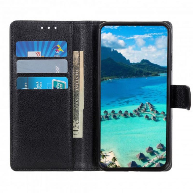 Læder Cover Oppo A94 5G Faux Læder Litchi