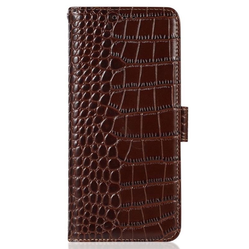 Flip Cover Til Motorola Edge 50 Neo Crocodile Texture Læder