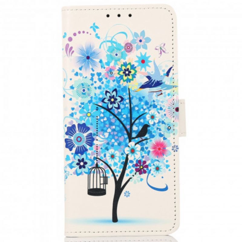 Flip Cover Motorola Edge 20 Pro Farvet Træ