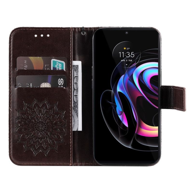 Flip Cover Motorola Edge 20 Pro Solblomst