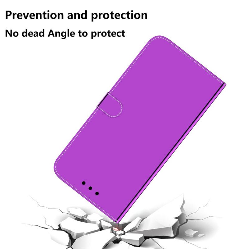 Flip Cover Moto G71 5G Imiteret Læderbetrækspejl