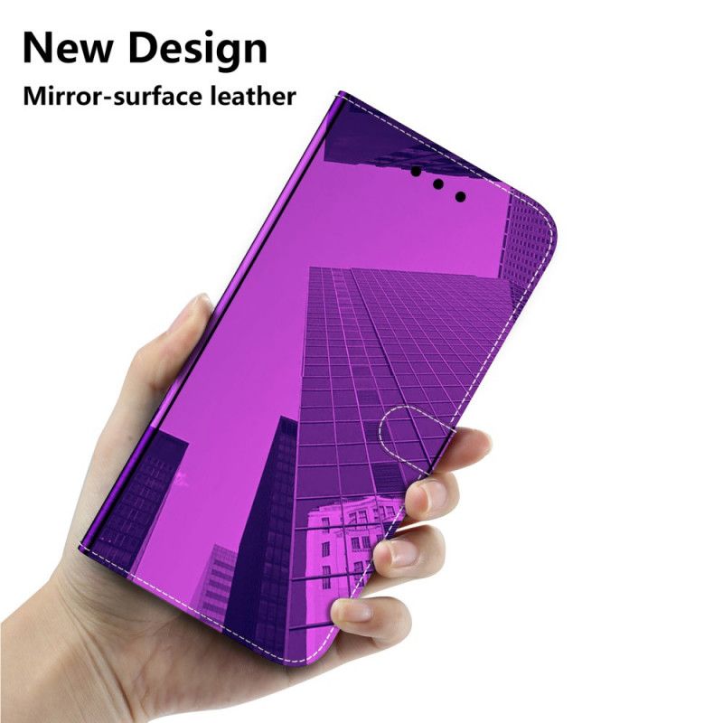 Flip Cover Moto G71 5G Imiteret Læderbetrækspejl