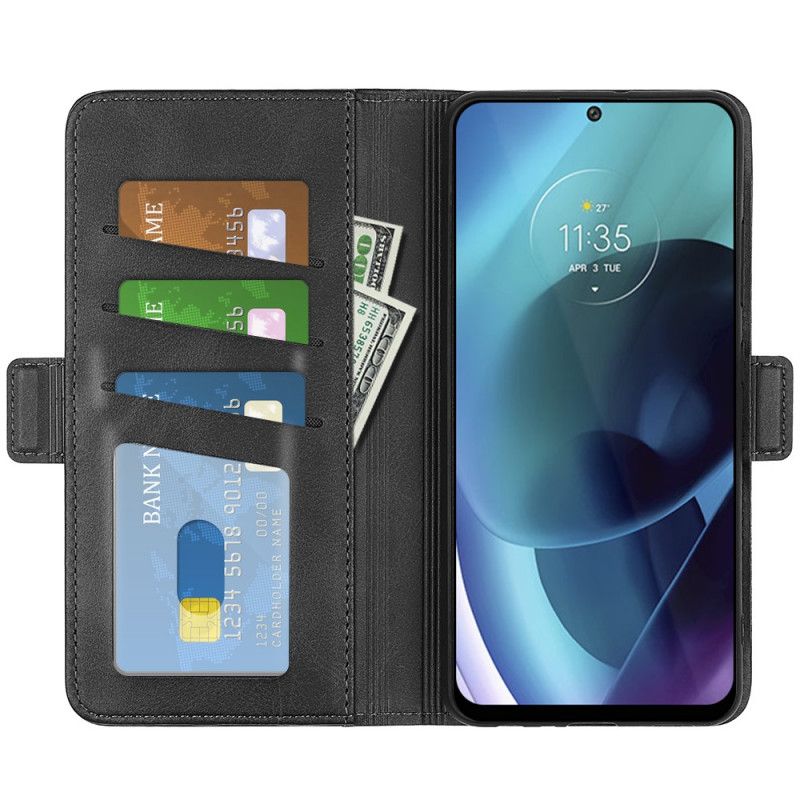 Flip Cover Moto G71 5G Læder Cover Dobbeltklap