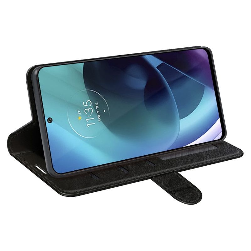 Flip Cover Moto G71 5G Lædereffekt