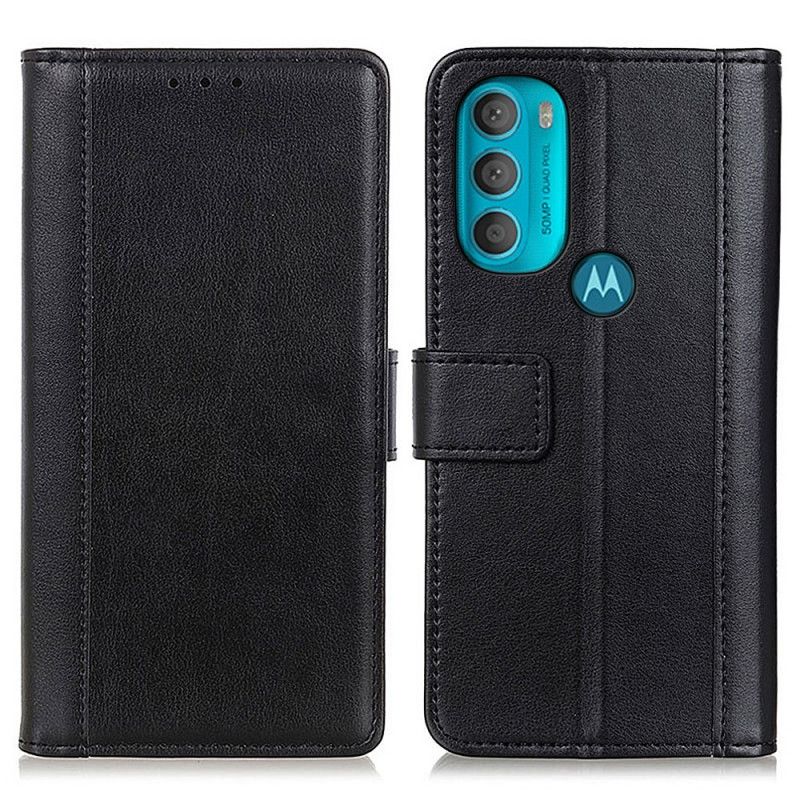 Flip Cover Moto G71 5G Lædereffekt Farvet Version