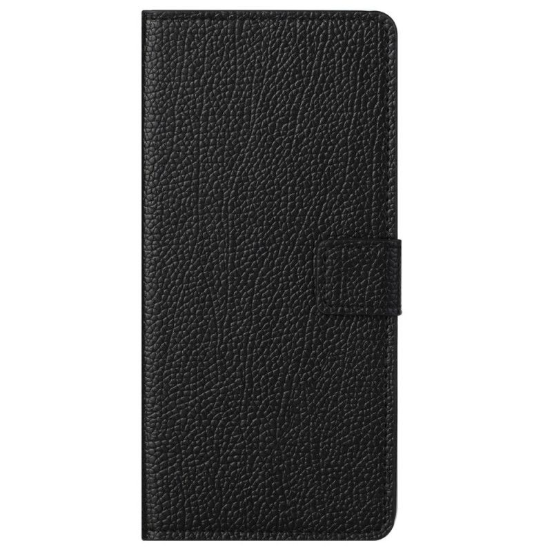 Flip Cover Moto G71 5G Litchi Grain Læder Effekt