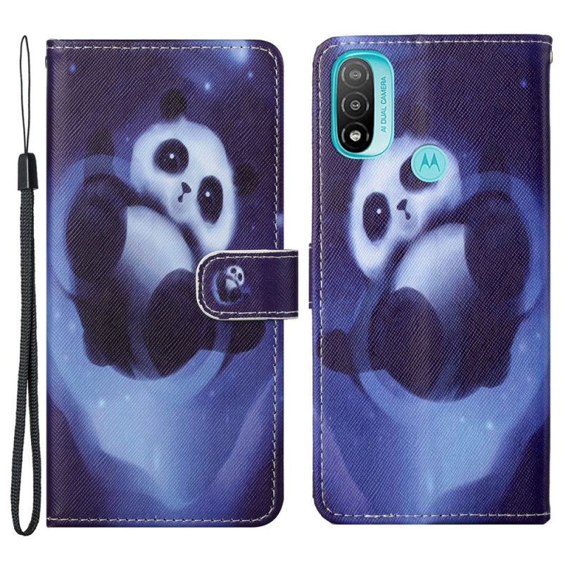 Flip Cover Moto G71 5G Med Snor Thong Space Panda