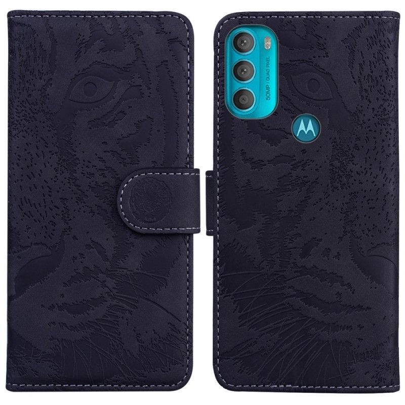 Flip Cover Moto G71 5G Tiger Ansigtstryk