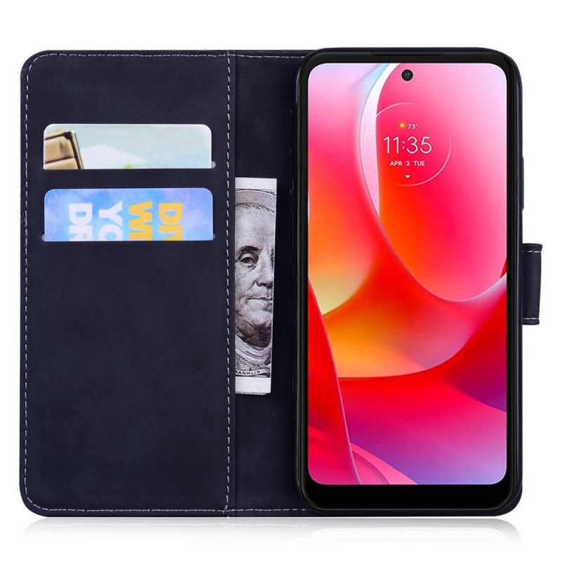 Flip Cover Moto G71 5G Tiger Ansigtstryk