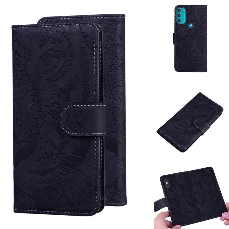 Flip Cover Moto G71 5G Tiger Ansigtstryk