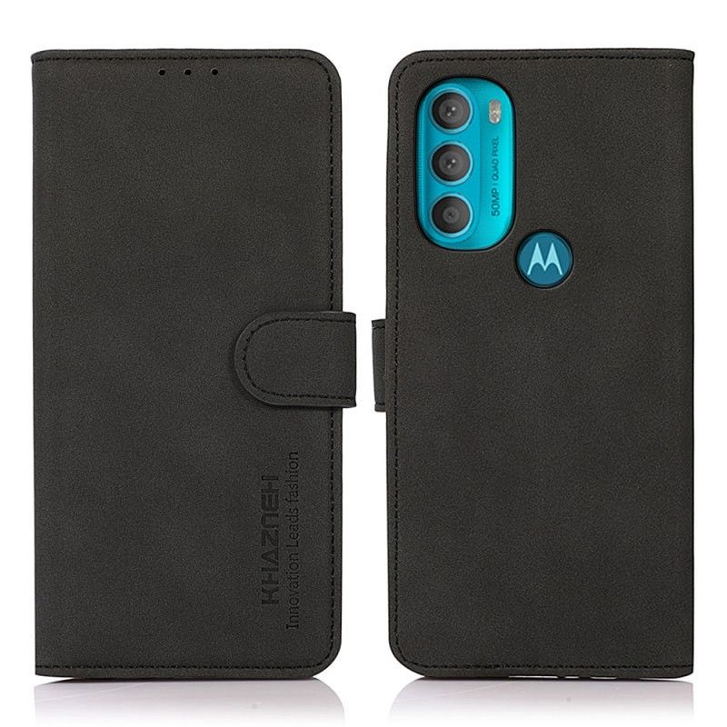 Læder Cover Moto G71 5G Khazneh Modelædereffekt