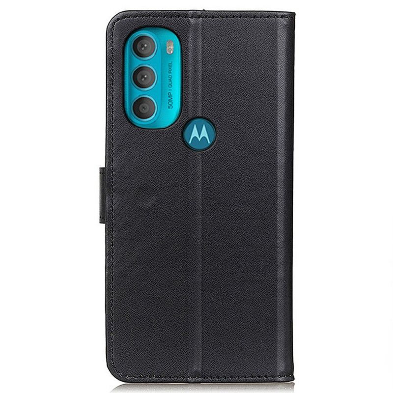 Læder Cover Moto G71 5G Simpelt Kunstlæder