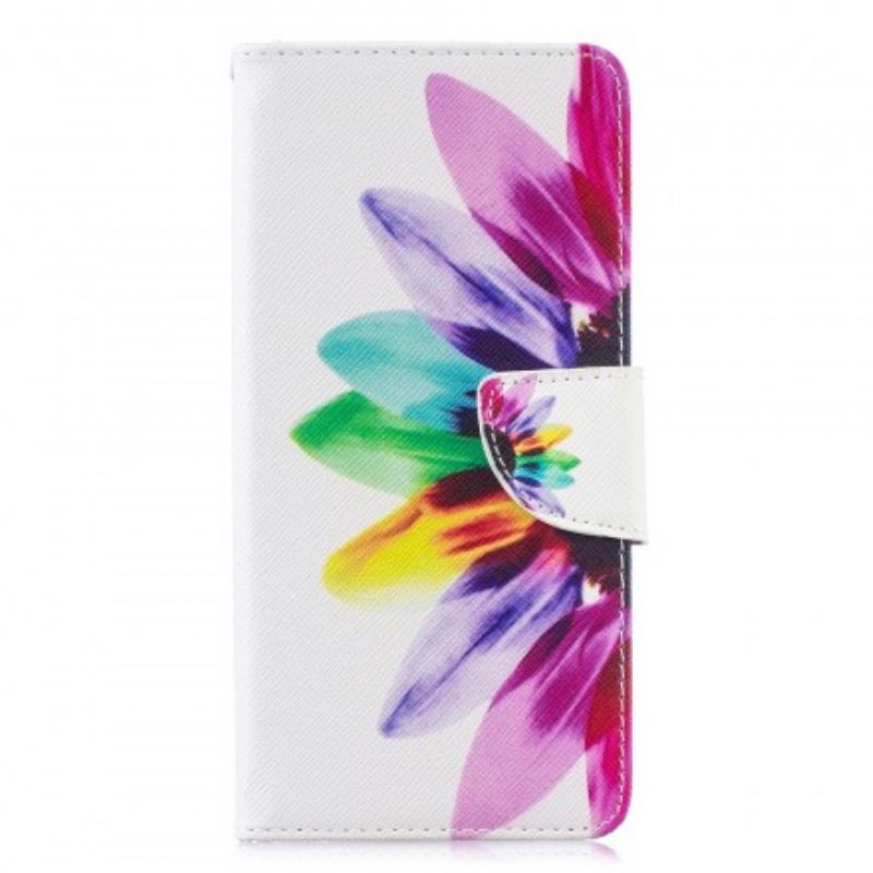 Flip Cover Samsung Galaxy S10 Plus Akvarelblomst