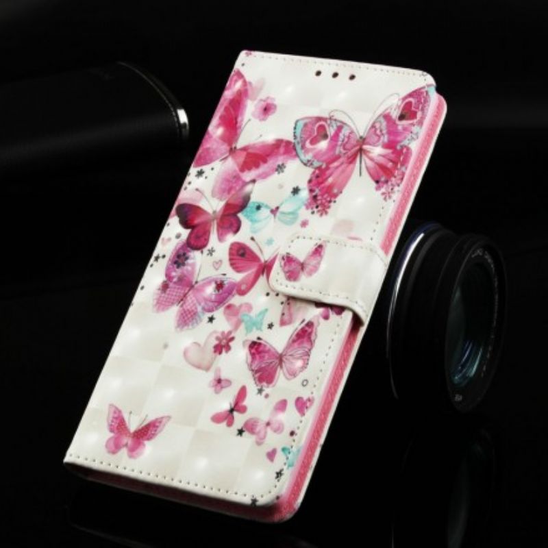 Flip Cover Samsung Galaxy S10 Plus Flyvende Sommerfugle