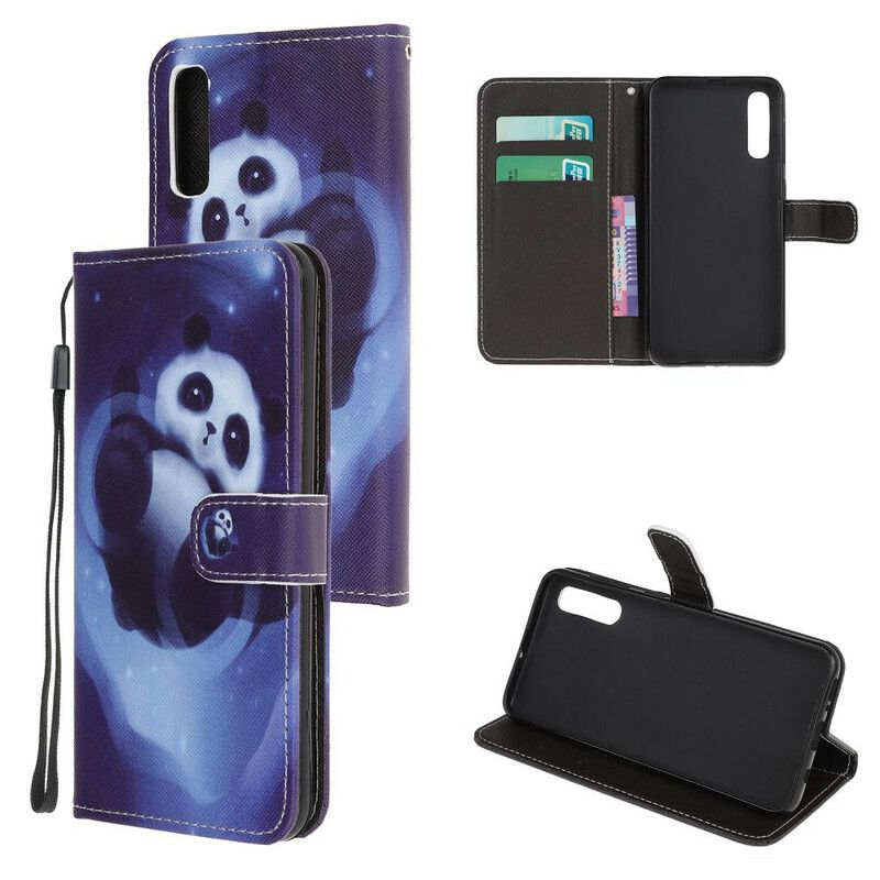 Flip Cover Huawei P Smart S Med Snor Thong Space Panda