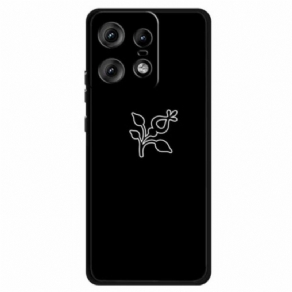 Cover Motorola Edge 50 Pro Telefon Etui Blomstergrafik