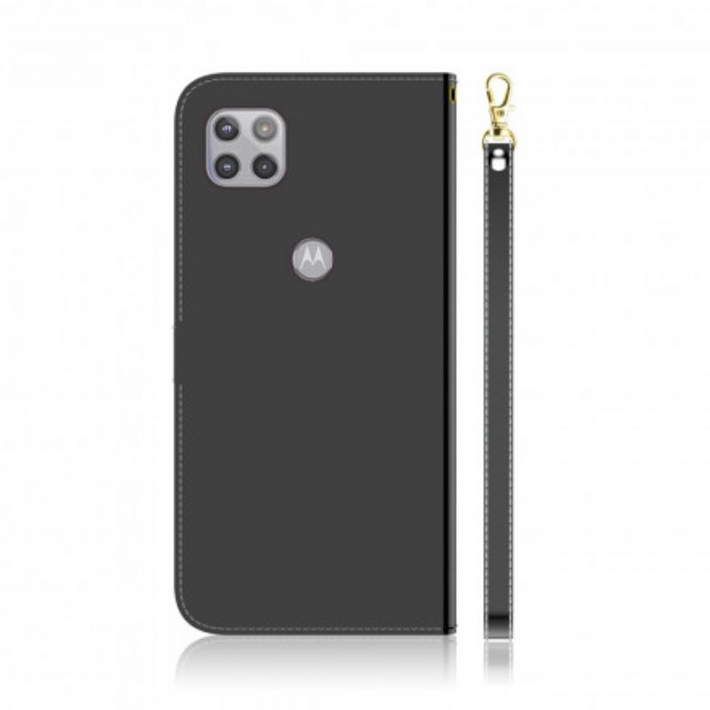 Flip Cover Moto G 5G Imiteret Læderbetrækspejl