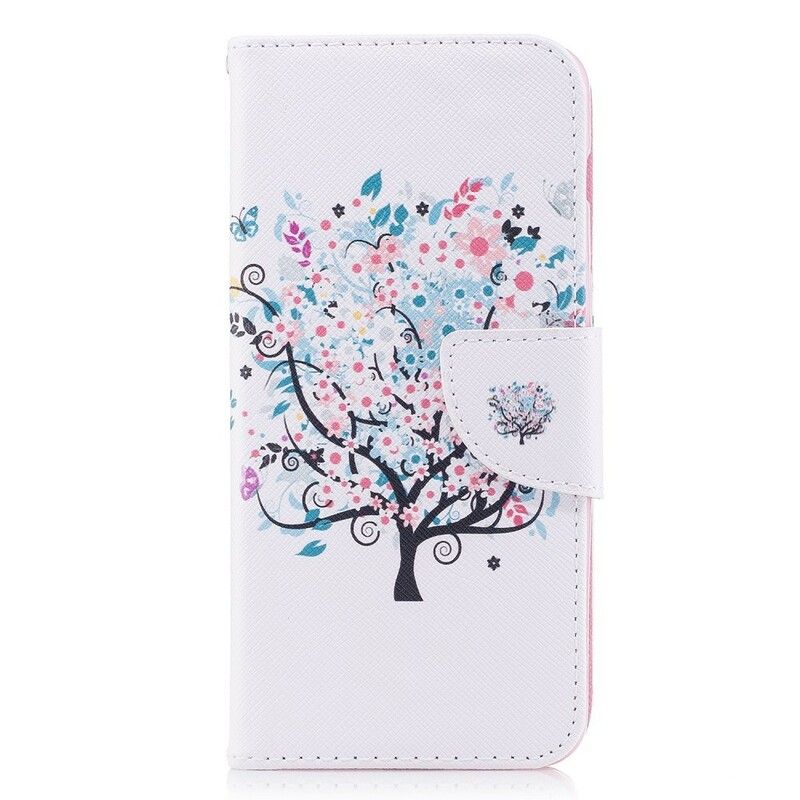 Flip Cover Samsung Galaxy A8 2018 Blomstret Træ