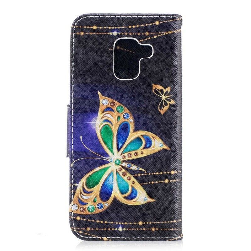 Flip Cover Samsung Galaxy A8 2018 Magisk Sommerfugl
