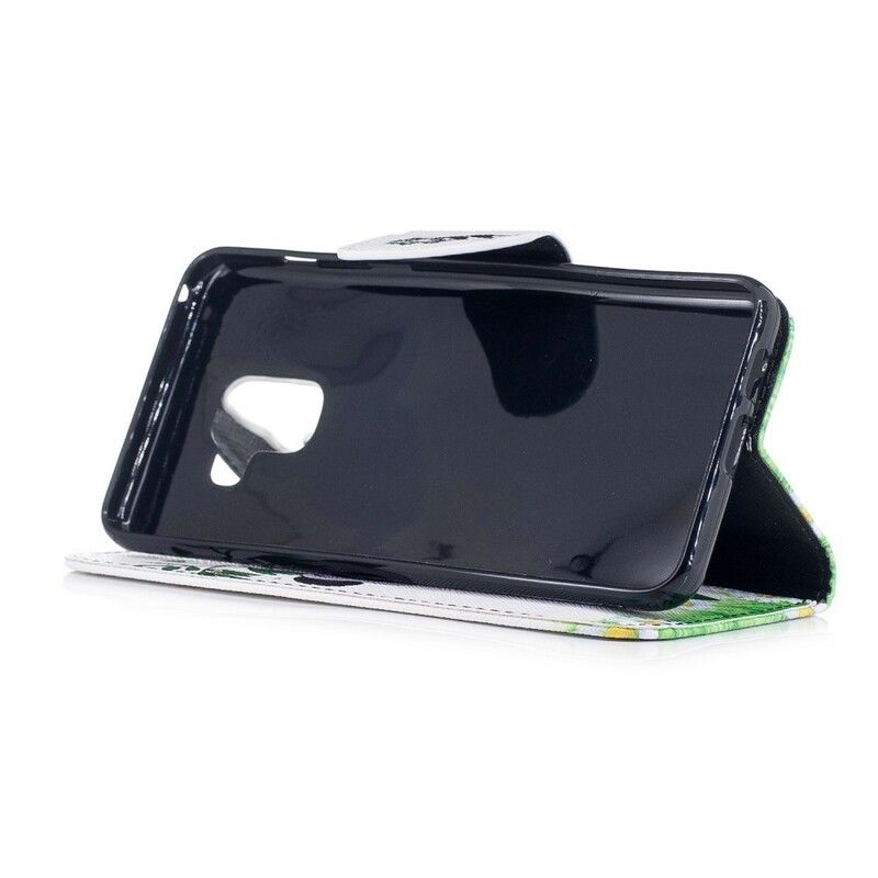 Flip Cover Samsung Galaxy A8 2018 Panda På Bambus