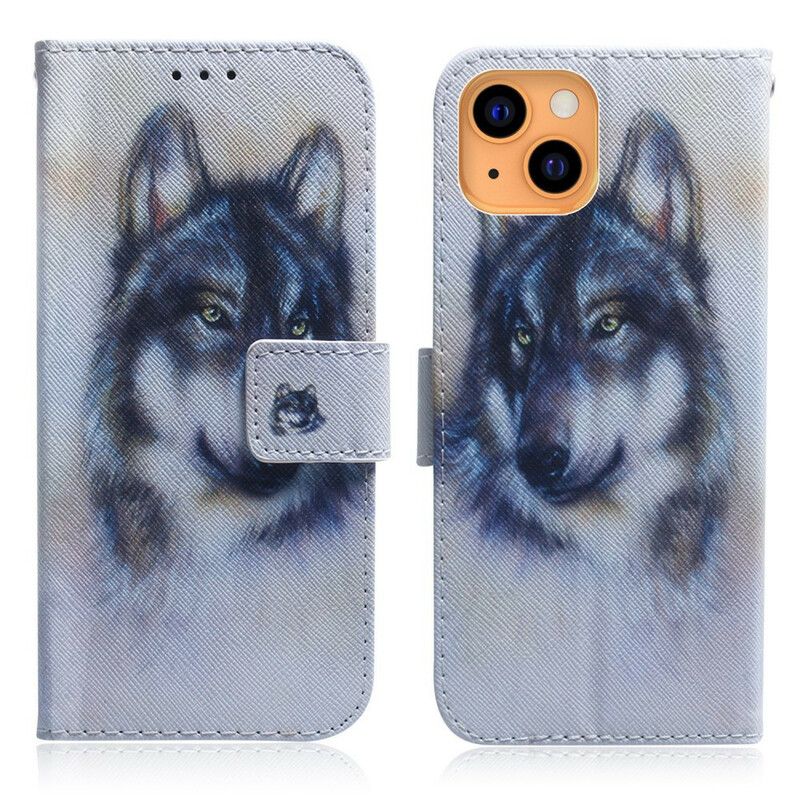 Flip Cover iPhone 13 Mini Hundeblik