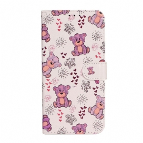 Læder Cover iPhone 13 Mini Alle Bjørne