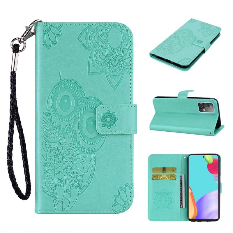 Læder Cover Samsung Galaxy A33 5G Ugle Mandala