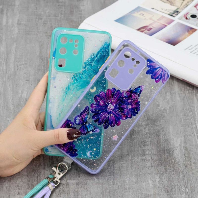 Cover Samsung Galaxy S20 Ultra Bølge Med Ledning