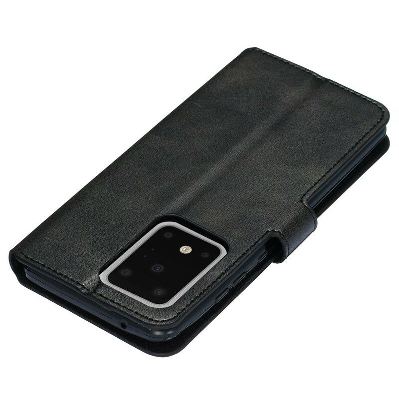 Flip Cover Samsung Galaxy S20 Ultra Imiteret Læder Nye Farver