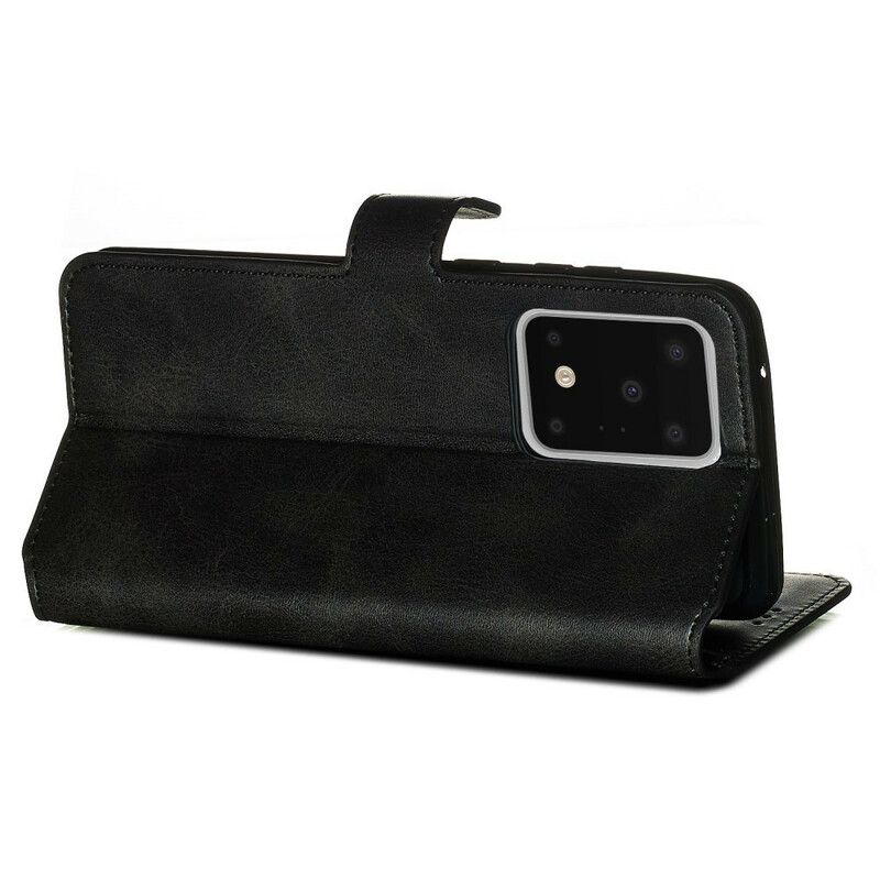 Flip Cover Samsung Galaxy S20 Ultra Imiteret Læder Nye Farver