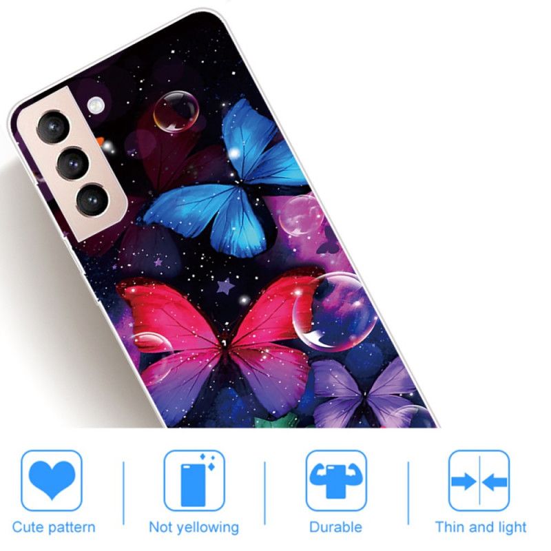 Cover Samsung Galaxy S22 5G Fleksible Sommerfugle