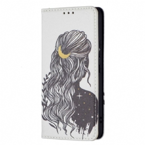 Cover Samsung Galaxy S22 5G Flip Cover Smukt Hår