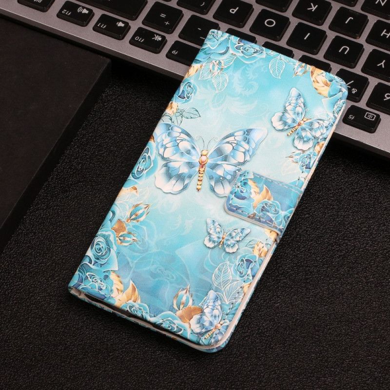 Flip Cover Samsung Galaxy S22 5G Flyvende Sommerfugle