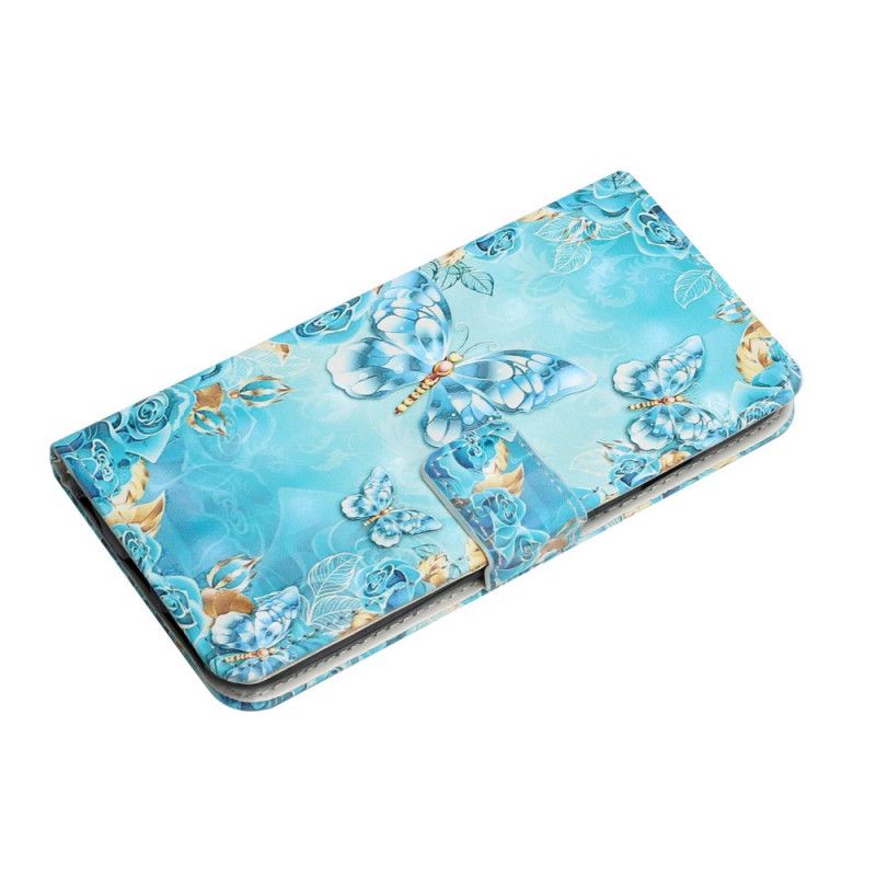 Flip Cover Samsung Galaxy S22 5G Flyvende Sommerfugle