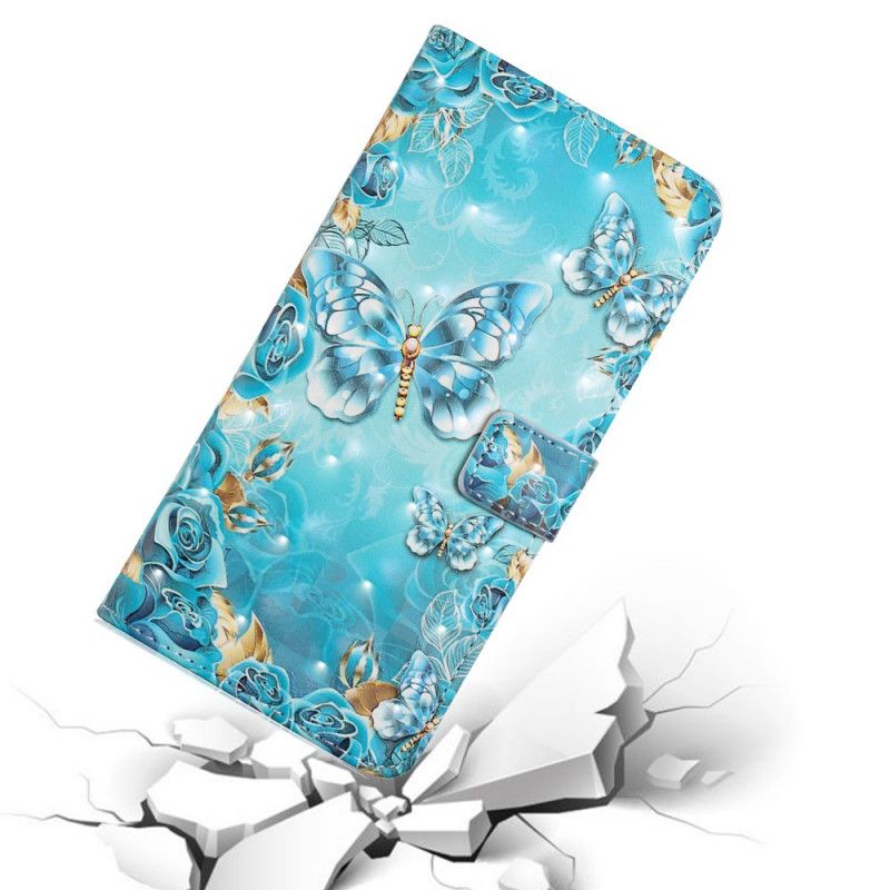 Flip Cover Samsung Galaxy S22 5G Flyvende Sommerfugle