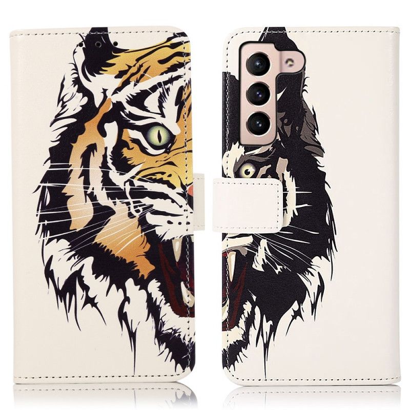Flip Cover Samsung Galaxy S22 5G Hærd Tiger