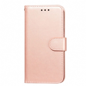 Flip Cover Samsung Galaxy S22 5G Med Snor Ensfarvet Rem