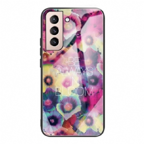 Mobilcover Samsung Galaxy S22 5G Be Always In Bloom Hærdet Glas