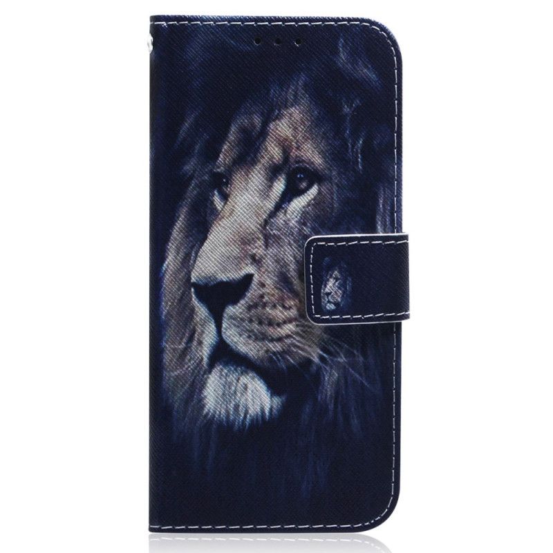Flip Cover Oppo Reno 8 Lite Drømmende Løve