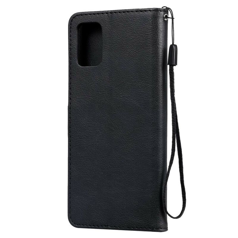 Flip Cover Samsung Galaxy A71 Med Snor Ensfarvet Serierem