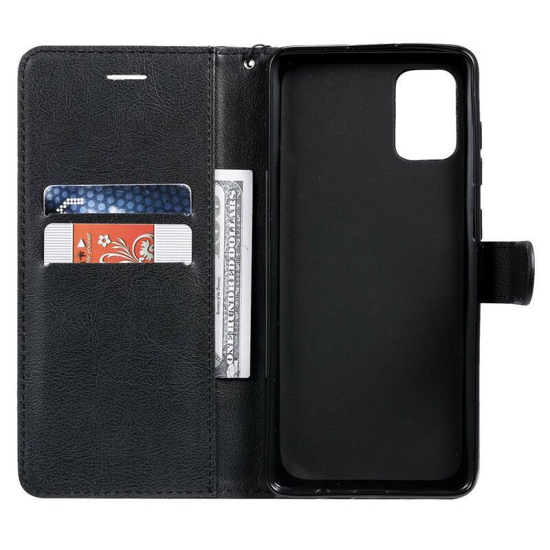 Flip Cover Samsung Galaxy A71 Med Snor Ensfarvet Serierem