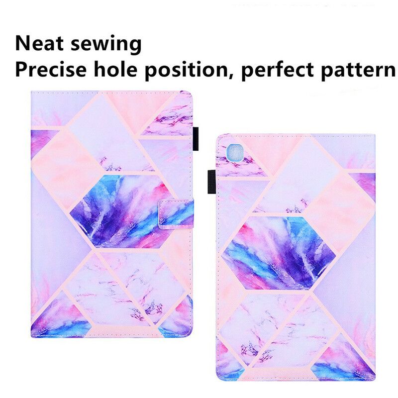 Flip Cover Samsung Galaxy Tab A7 Lite Marmorgeometridesign