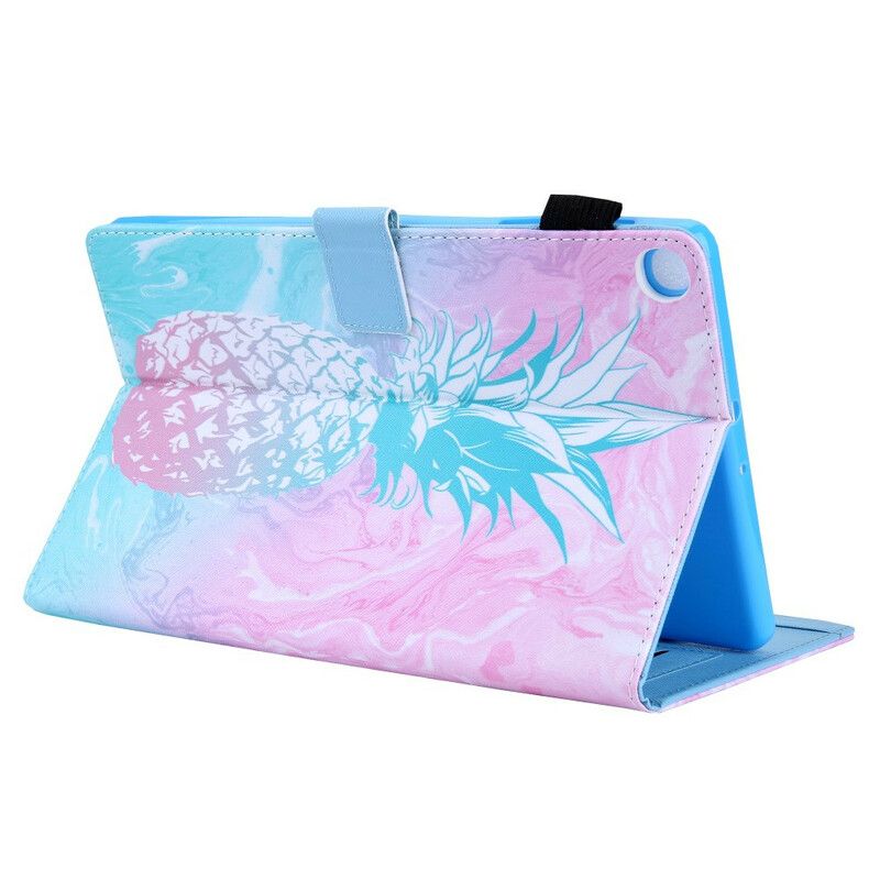 Læder Cover Samsung Galaxy Tab A7 Lite Ananas Design