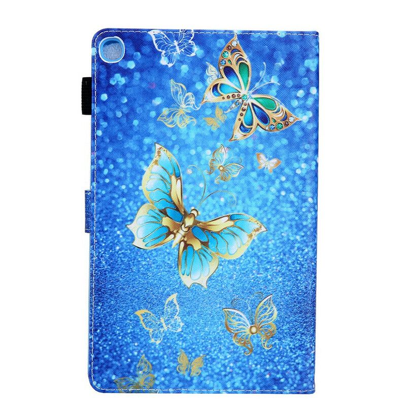Læder Cover Samsung Galaxy Tab A7 Lite Sommerfugle
