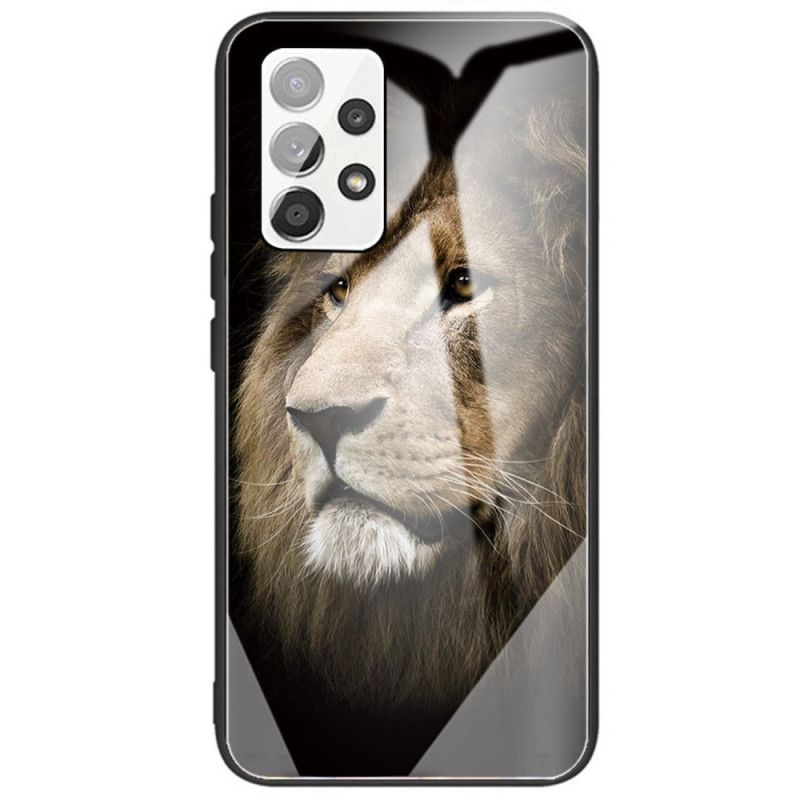 Cover Samsung Galaxy A53 5G Løvehoved Hærdet Glas