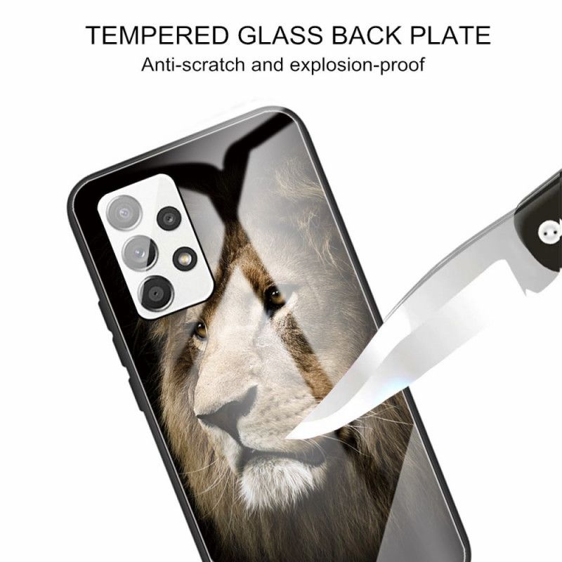 Cover Samsung Galaxy A53 5G Løvehoved Hærdet Glas