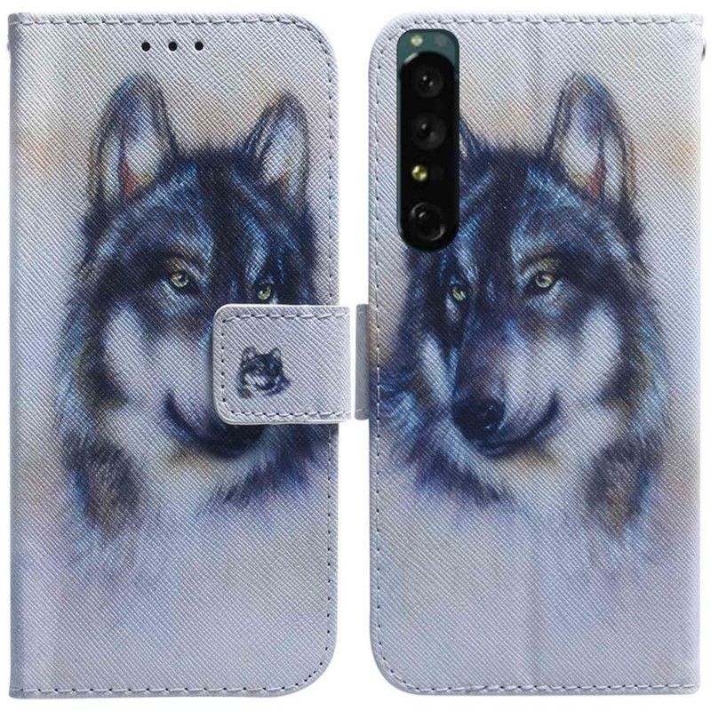Flip Cover Sony Xperia 1 IV Akvarelhund