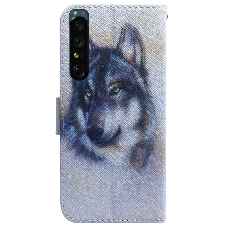 Flip Cover Sony Xperia 1 IV Akvarelhund