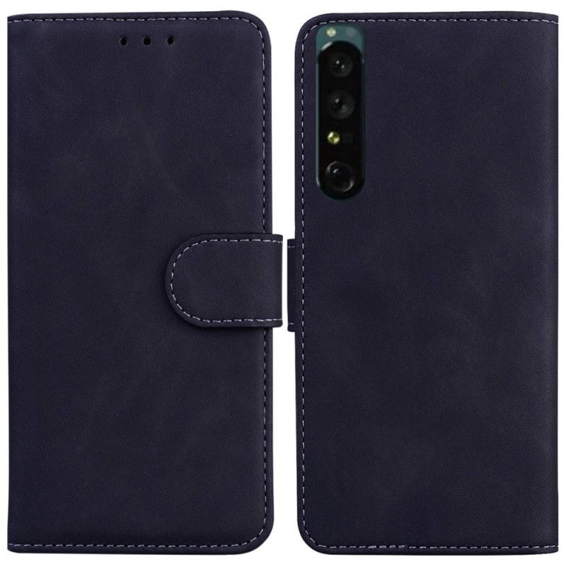 Læder Cover Sony Xperia 1 IV Ensfarvet